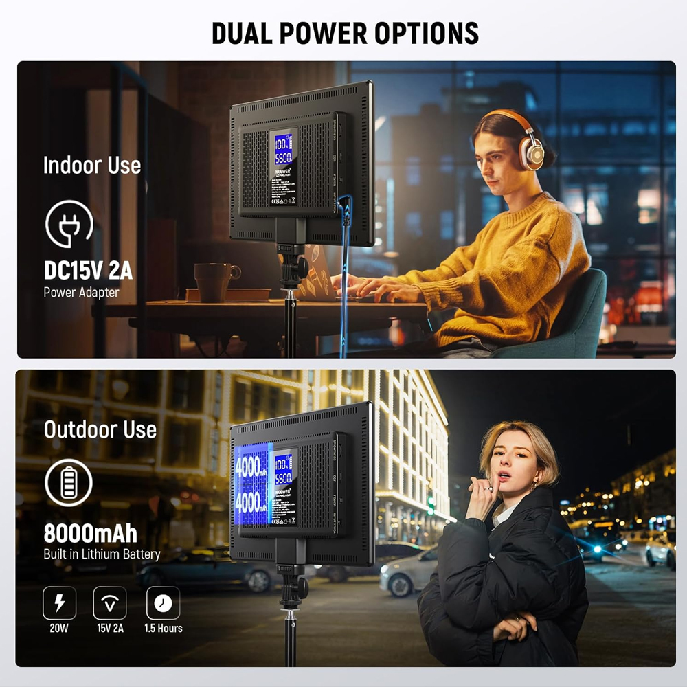 Neewer Painel Iluminador Led 192 3200-5600K Foto VídeoNeewer Painel Iluminador Led 192 3200-5600K Foto Vídeo