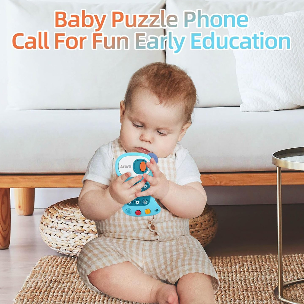 Celular Brinquedo Bebê Arolo Dinossauro Luzes Mordedor