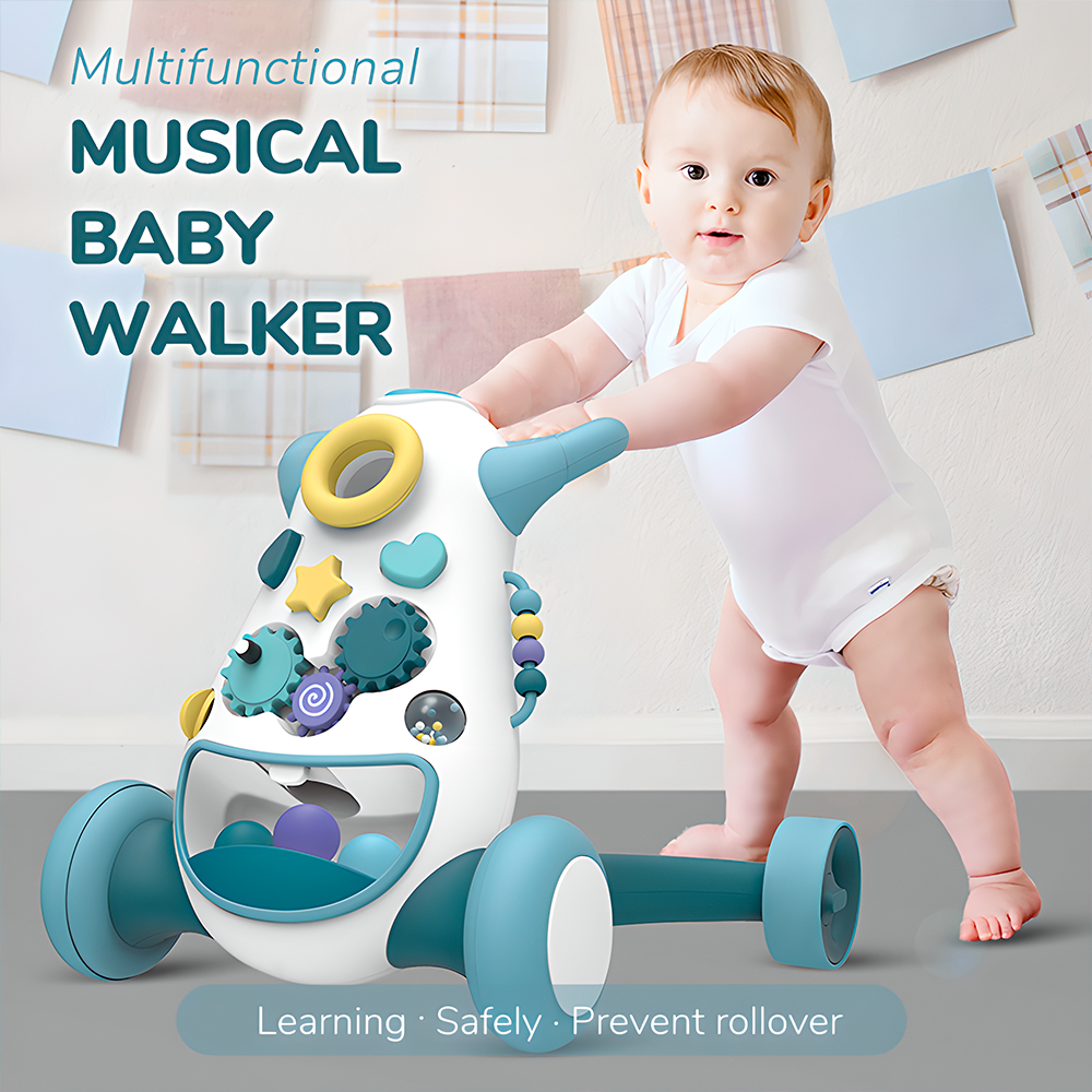 Andador K1-Pink Arolo Bebês 6 Mês Estável e Seguro, Azul