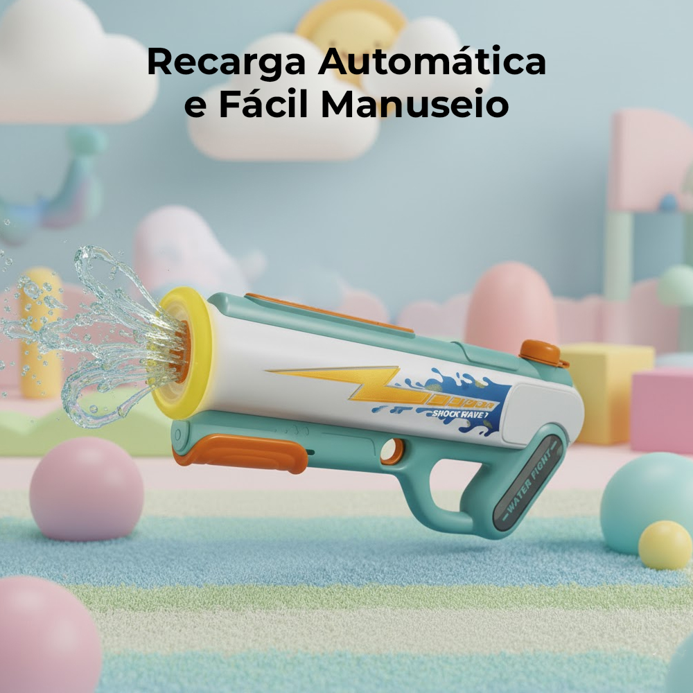 Arolo Pistola De Água Elétrica M52 Azul Recarregável