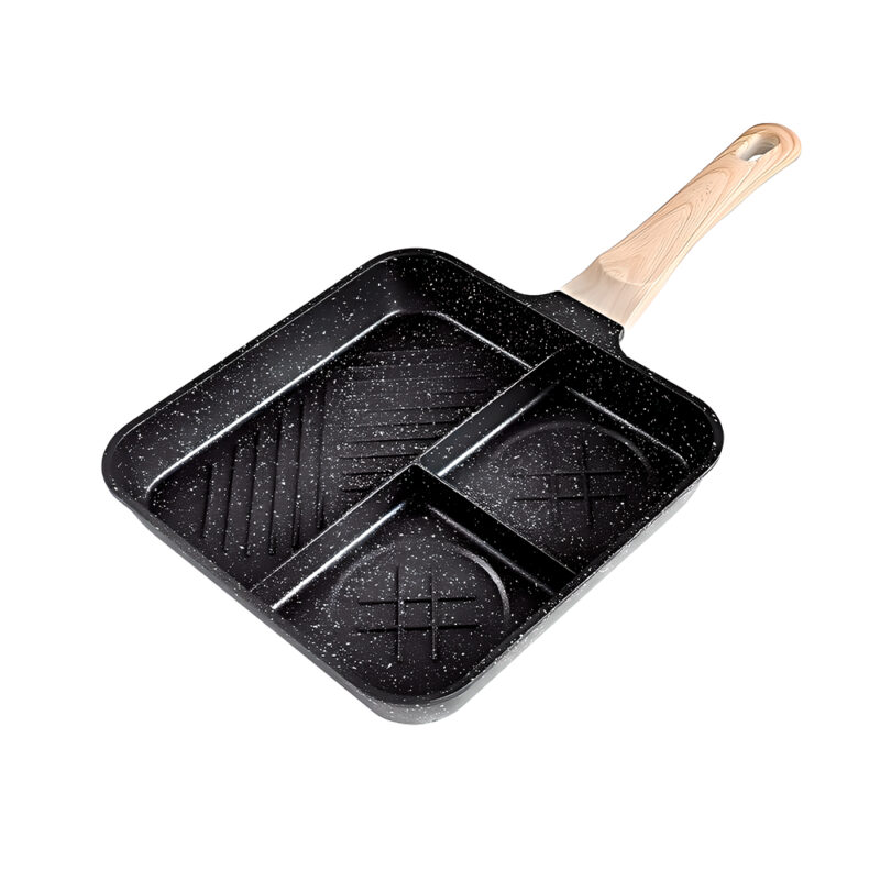 Frigideira 3 em 1 Antiaderente XY127 Bife Fogão Indução