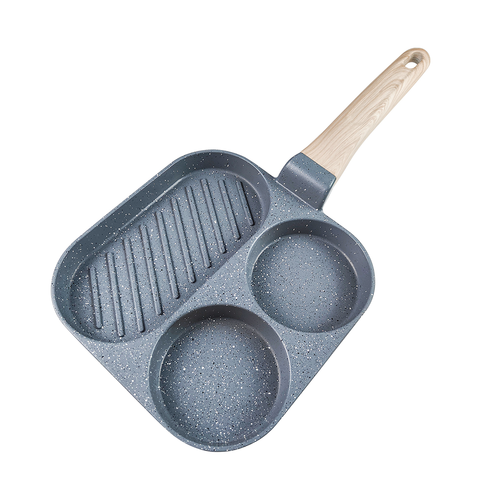 Frigideira Antiaderente 4 Furos Bife Ovo Fogão Indução