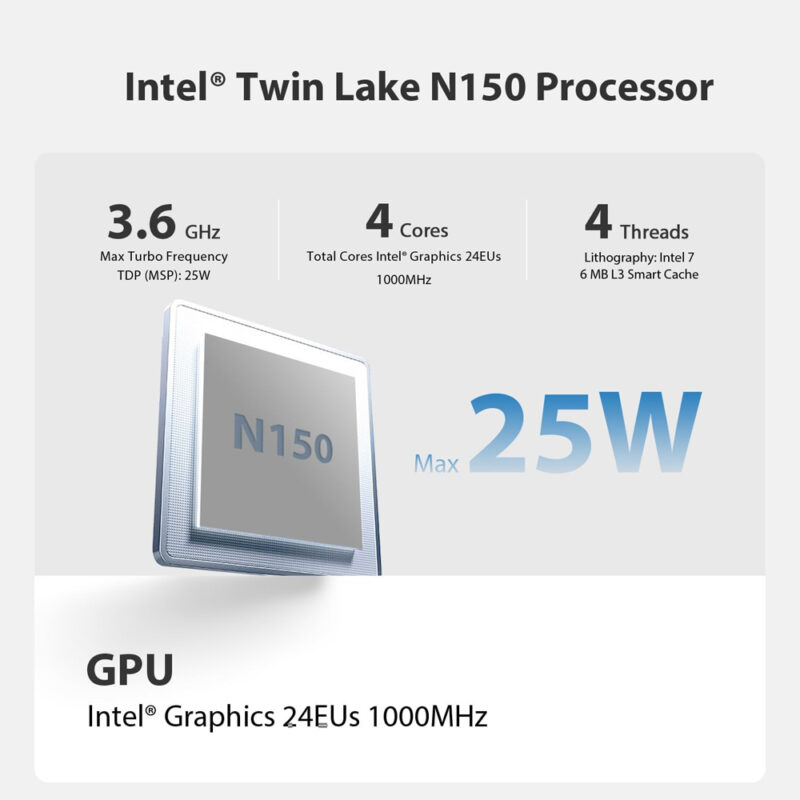 Beelink Mini PC Mini S13 N150 16GB 1TB SSD Windows 11
