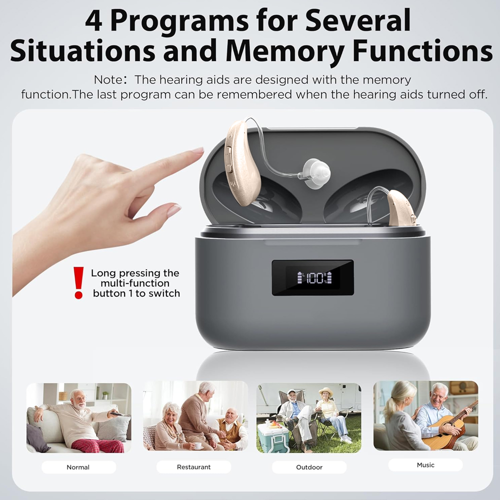 JINGHAO JH-D26AT Aparelho Auditivo Recarregável Discreto