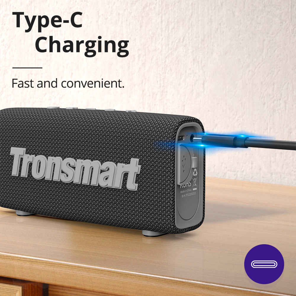 Caixa De Som Tronsmart Trip Bluetooth Portátil Preta