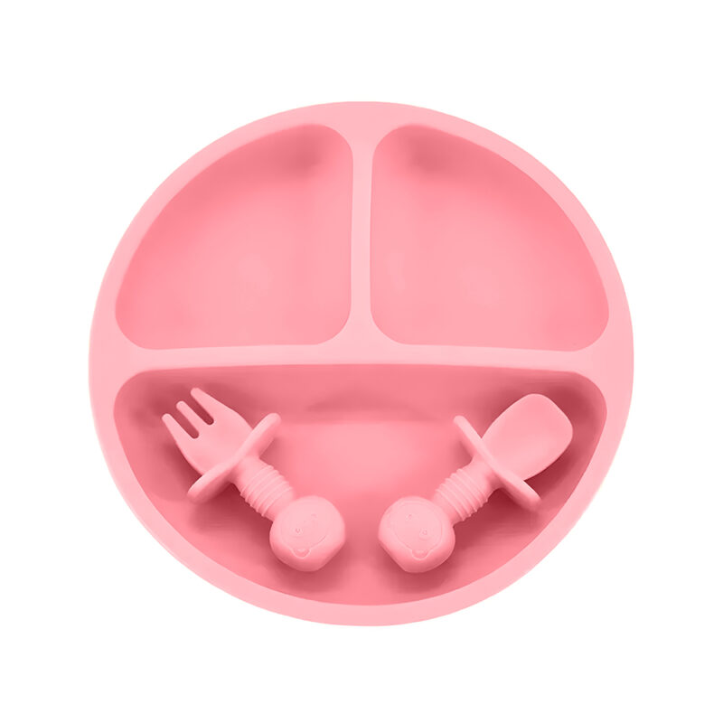 Kit Alimentação Bebê Life CR-001 Rosa Silicone Livre BPA