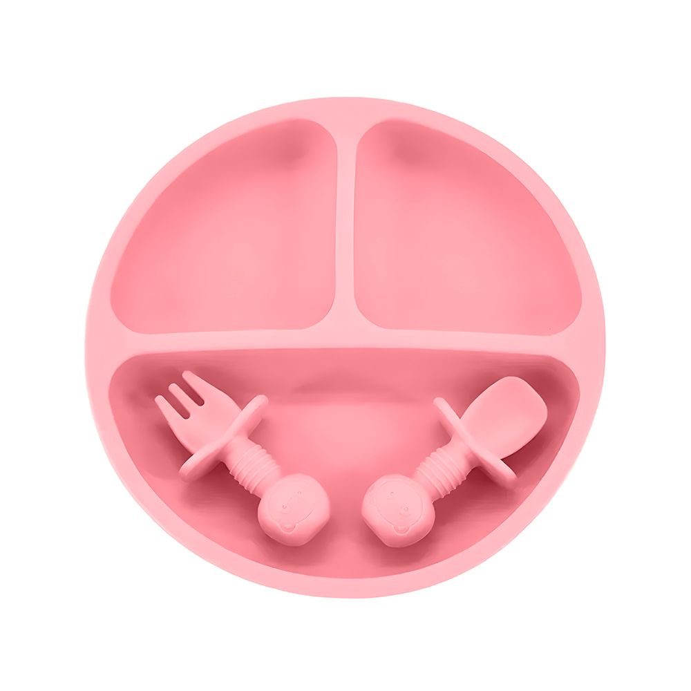 Kit Alimentação Bebê Life CR-001 Rosa Silicone Livre BPA