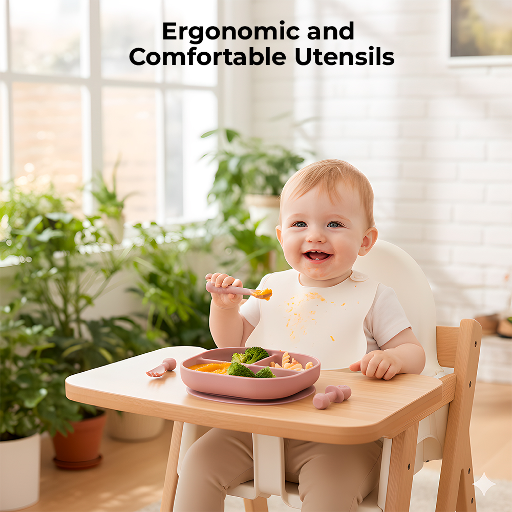 Kit Alimentação Bebê Life CR-001 Rosa Silicone Livre BPA