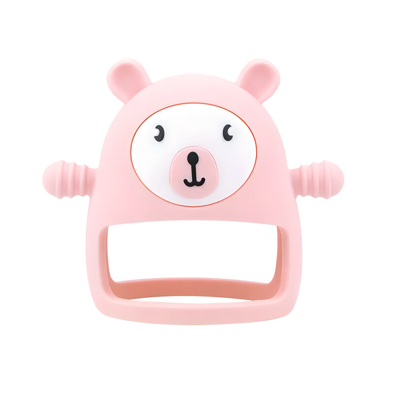 Mordedor De Pulso p/Bebê Urso Life CT-046 Rosa Infantil