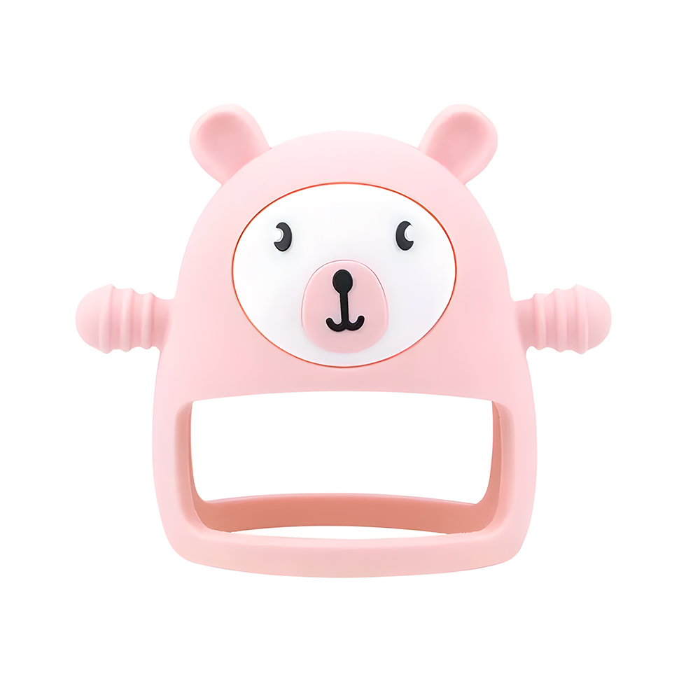 Mordedor De Pulso p/Bebê Urso Life CT-046 Rosa Infantil