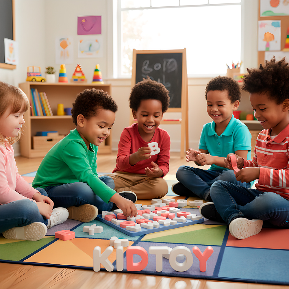Life Tabuleiro Educativo Alfabeto Letras Maiúsculas Azul