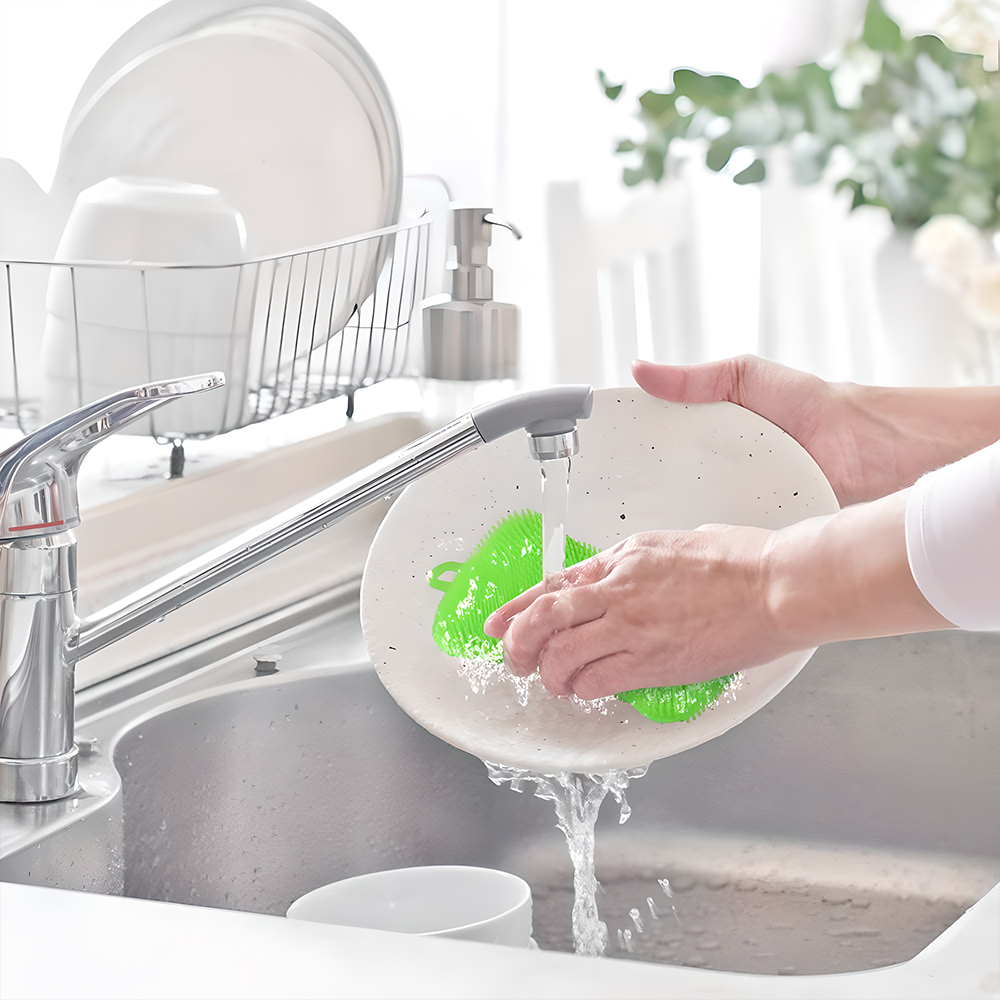 Esponja Silicone Life CT-202 Verde Cozinha Louça Limpeza