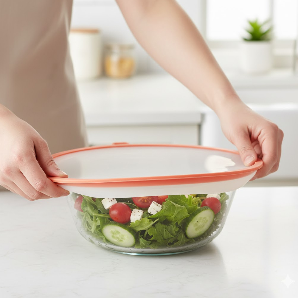 Life Silicone Fresh Lids CT-210 Tampa De Silicone Bege