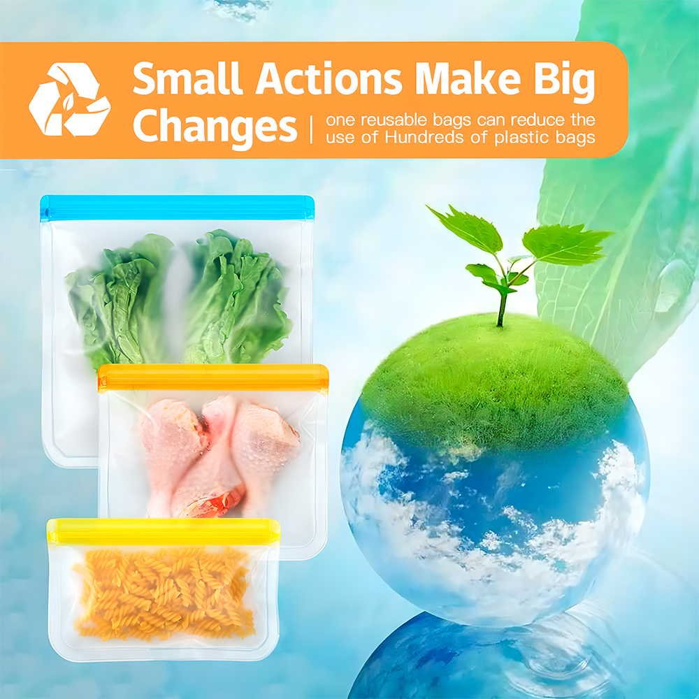 Saco De Silicone Reutilizável Life CT-215 Para Alimentos