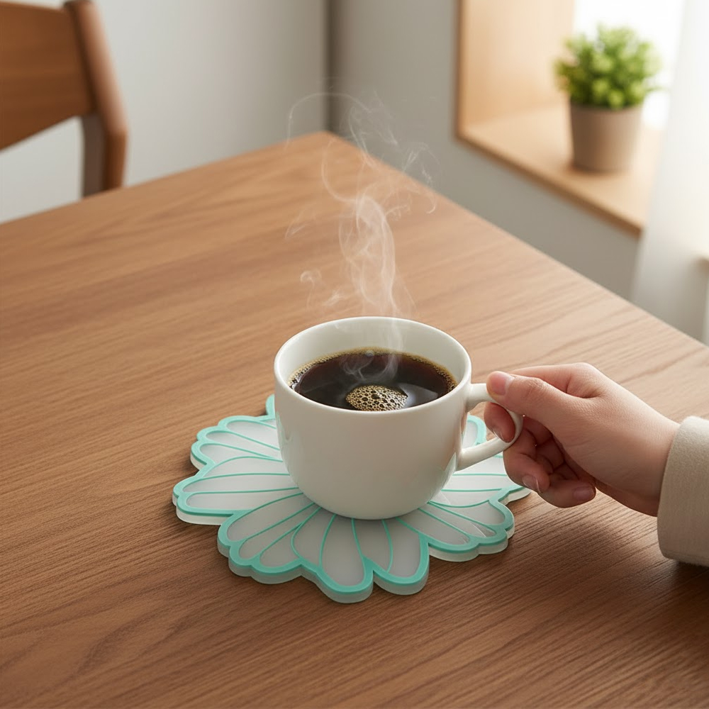 Porta-Copo De Silicone Life CT-252 Verde Antiderrapante