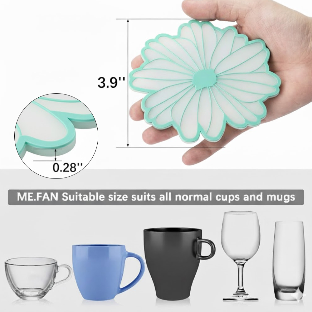 Porta-Copo De Silicone Life CT-252 Verde Antiderrapante