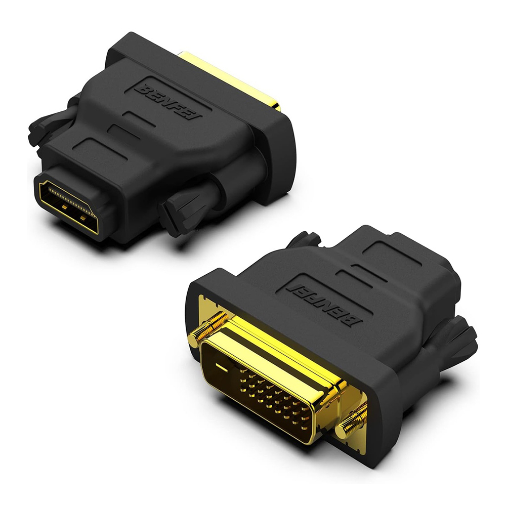 Adaptador Benfei DVI Para HDMI Macho/Fêmea 2 Peças Ouro