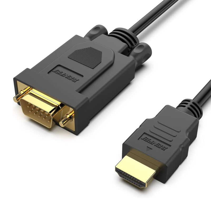 Benfei BENFEI HDMI to VGA 3 Feet Cable 000282black