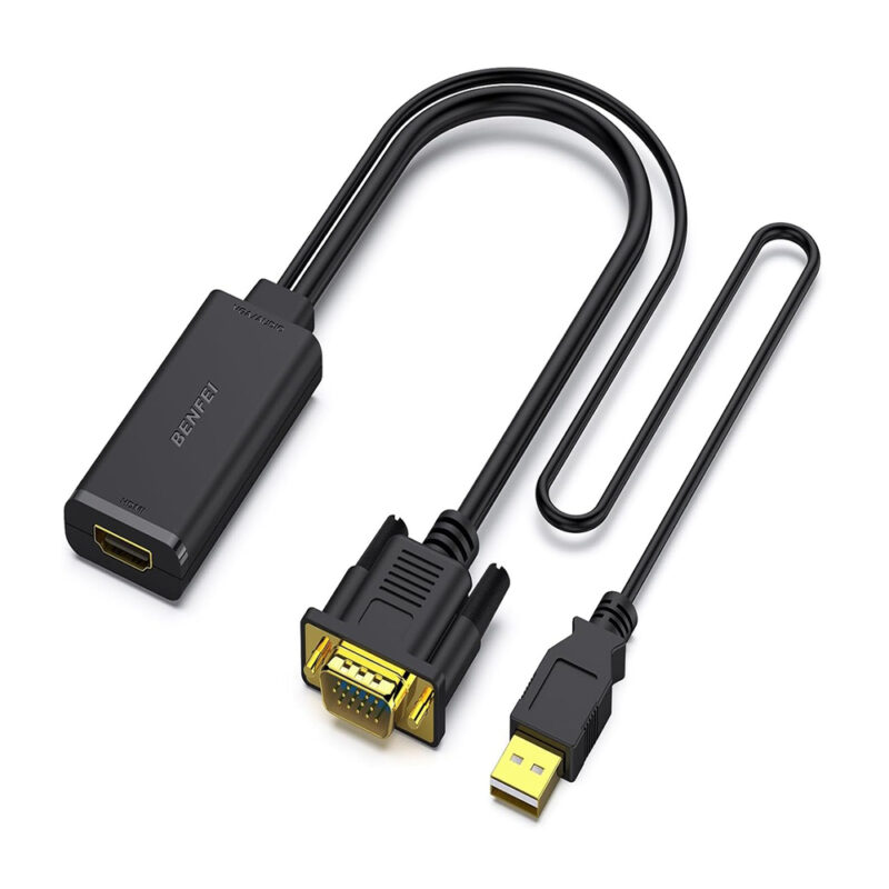 Adaptador Conversor VGA Para HDMI 1080p Benfei USB Áudio