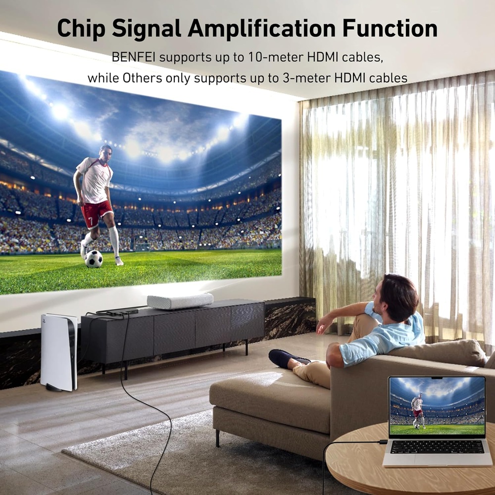 Benfei Hdmi Switch 4IN1 Saída 4K60Hz 2K 144Hz Tv Pc Xbox
