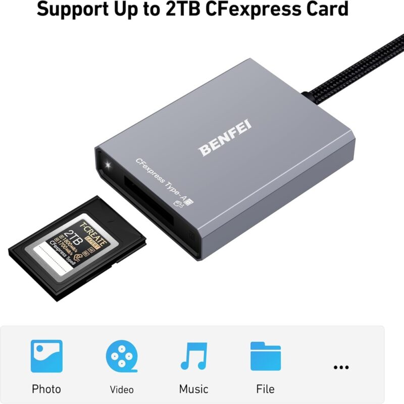 Benfei Leitor de Cartão Cfexpress A p/Usb 3.2 A/C 10Gbps