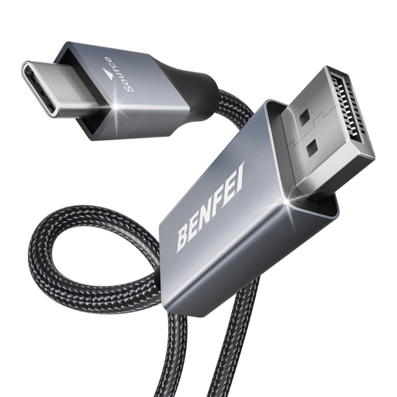 Benfei Cabo Usb-C para DisplayPort 8K 60Hz 4K 144Hz 0,9M