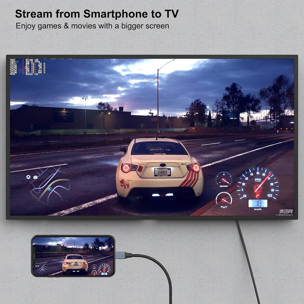 Benfei Cabo Usb-C para DisplayPort 8K 60Hz 4K 144Hz 0,9M