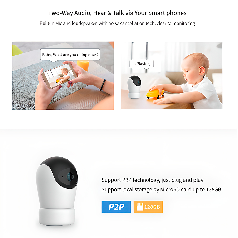 Câmera Aoni P06 PTZ Inteligente 3MP WiFi Visão Noturna