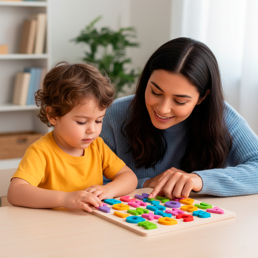 Life Quebra-Cabeça Alfabeto Madeira Educativo Infantil