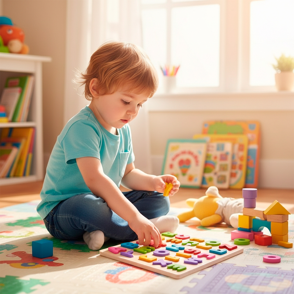 Life Quebra-Cabeça Alfabeto Madeira Educativo Infantil