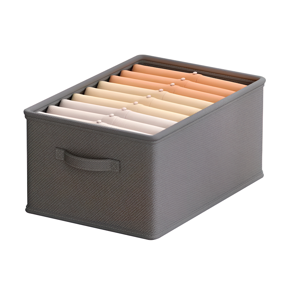 Caixa Organizadora Dobrável Life Cinza Dark Casa Quarto