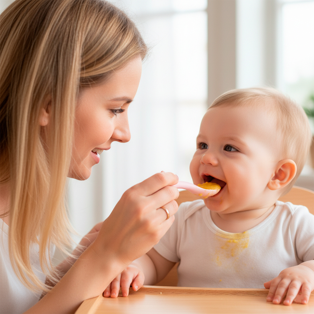 Colher Silicone Kuhu Autoalimentação Rosa TT054