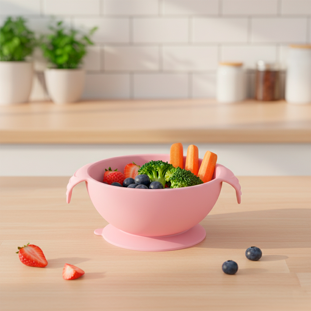 Kuhu Tigela Silicone Com Ventosa Criança Antiderrapante