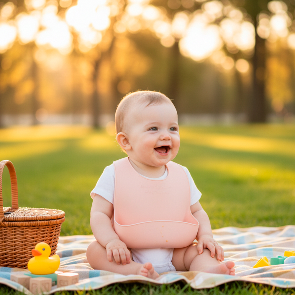 Babador Silicone Life Bebê Coletor Impermeável Lavável