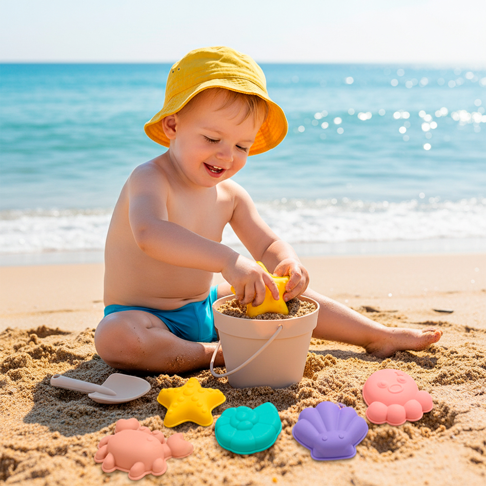 Life Brinquedo Praia Silicone Kit Areia Crianças MMS0010