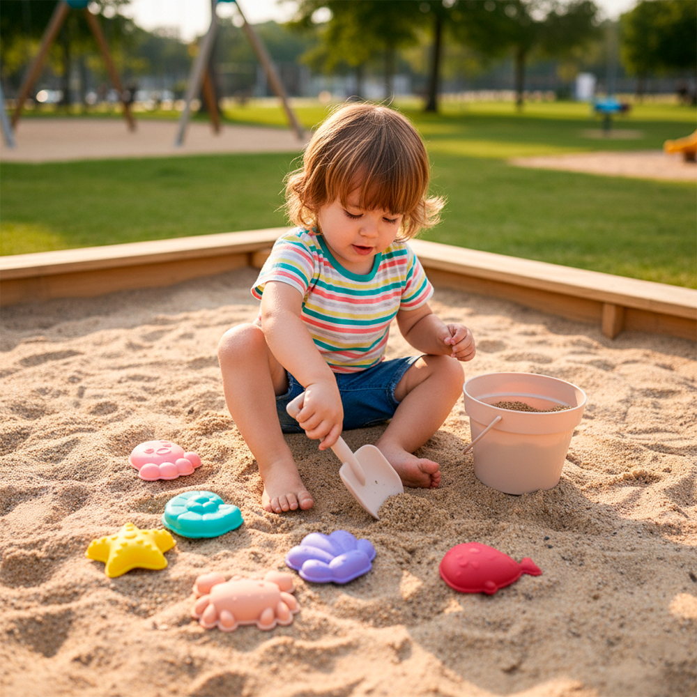 Life Brinquedo Praia Silicone Kit Areia Crianças MMS0010