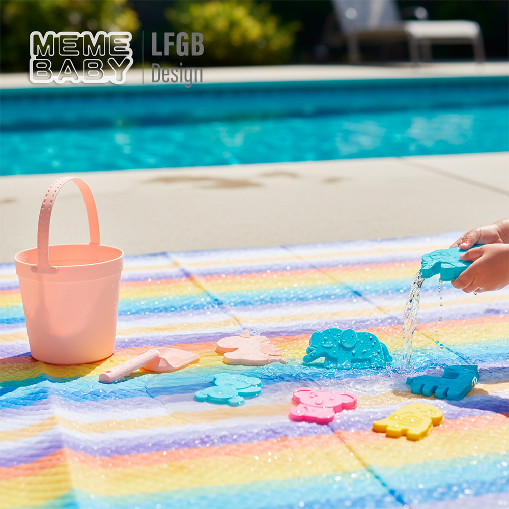 Life Brinquedos Praia Silicone Infantil Balde Pá MMS0020