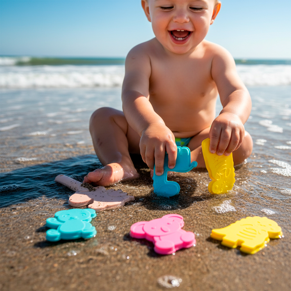 Life Brinquedos Praia Silicone Infantil Balde Pá MMS0020