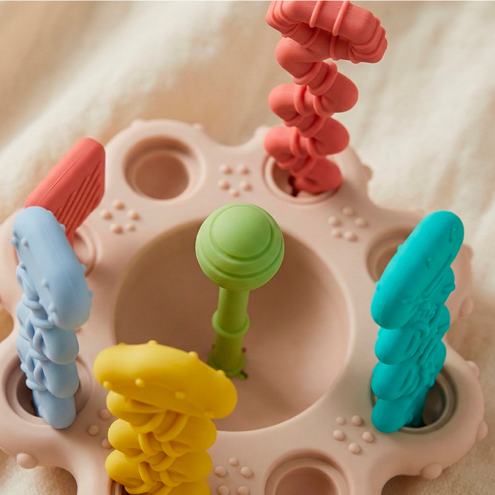 Chocalho Mordedor Life Criança Textura Macia Alívio Gengiva