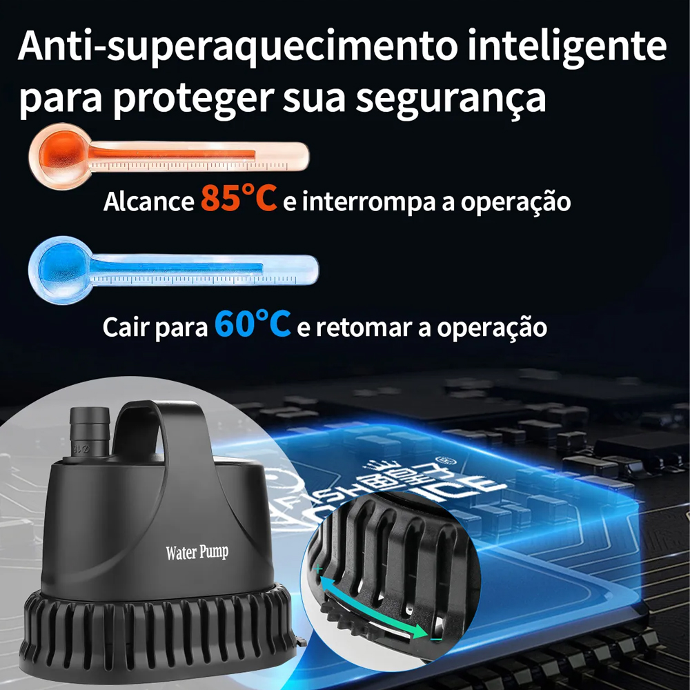 Bomba Submersa Life HY-250 2500L Aquário Lago Fonte