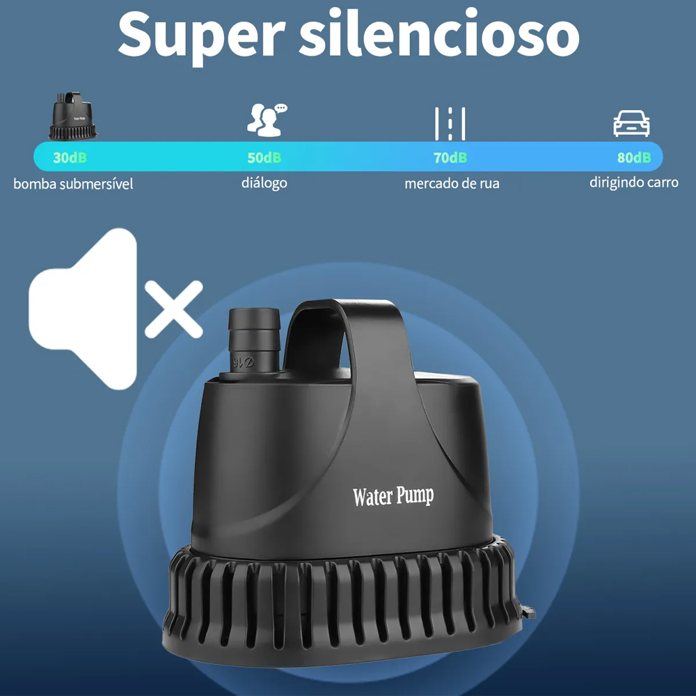 Bomba Submersa Life HY-250 2500L Aquário Lago Fonte