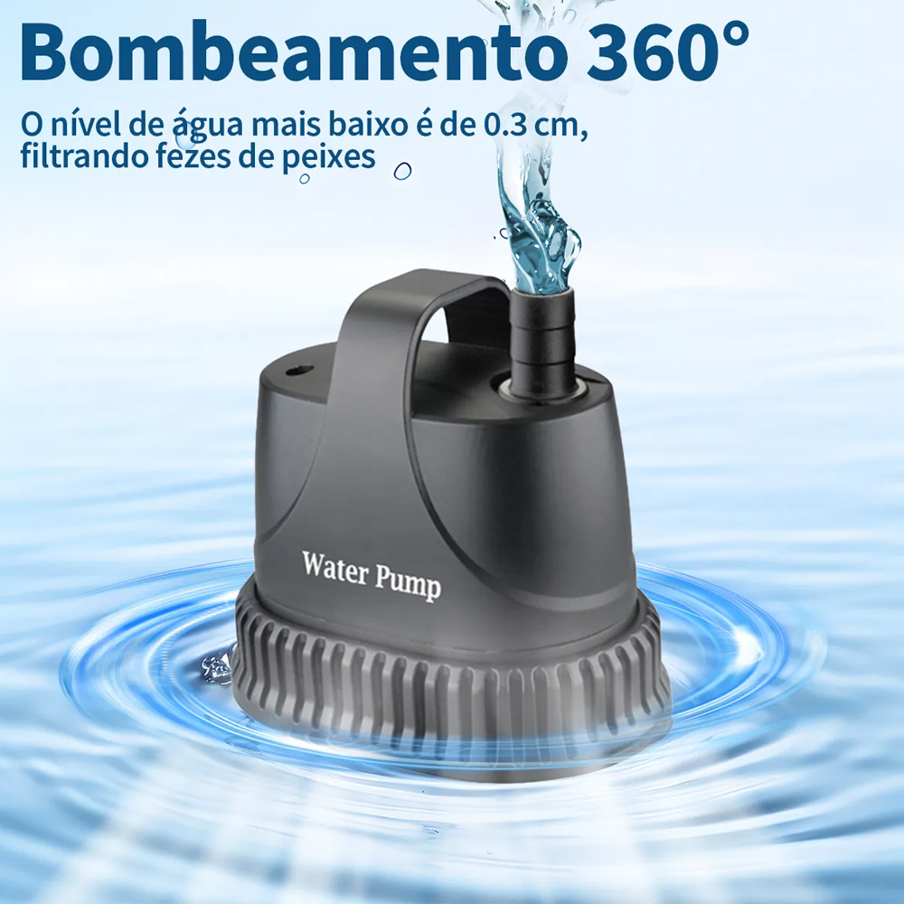 Bomba Submersa Life HY-250 2500L Aquário Lago Fonte