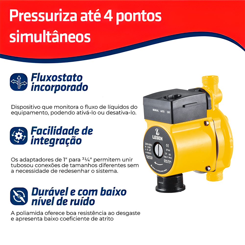 Bomba Pressurizadora Life Automática 220V para Casa 220V