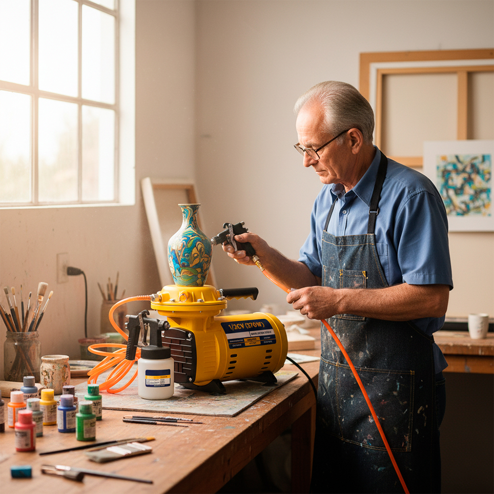 Mini Compressor de Ar Life Portátil Bivolt pra Inflar Pintar