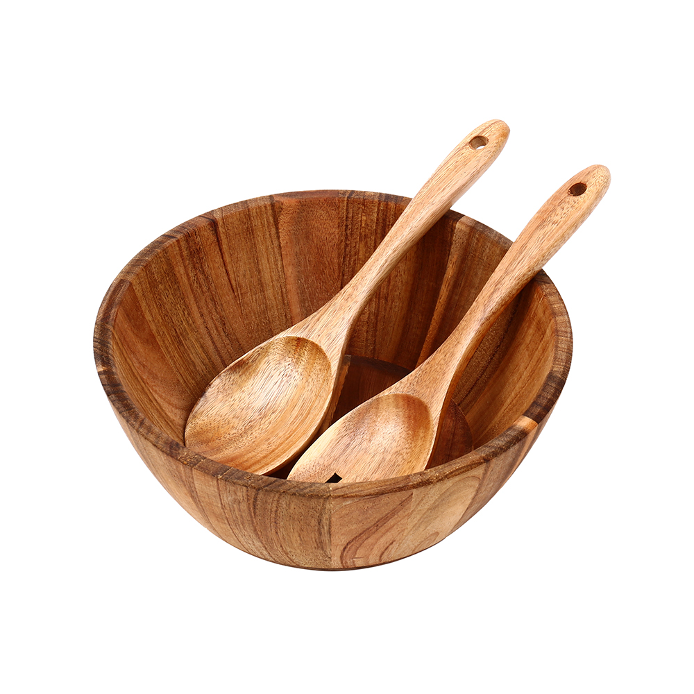 Young Shiny Tigela Salada Grande Colher Garfo 3 Pçs