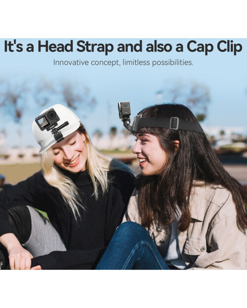 Suporte De Cabeça Telesin Clipe p/GoPro Hero Osmo Action