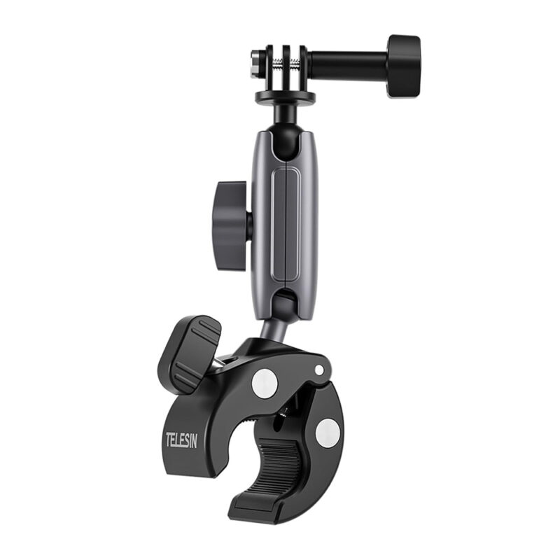 Telesin Super Clamp Suporte Câmera Guidão Moto Bike 360º