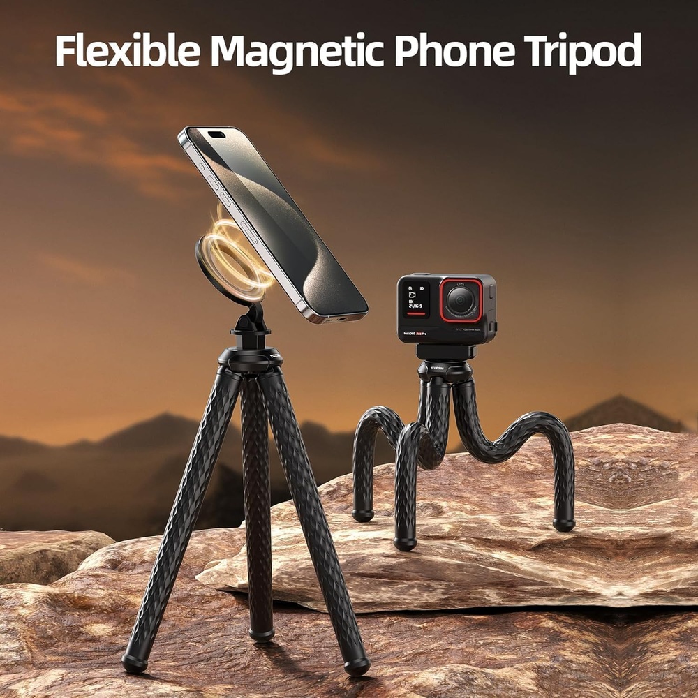 Telesin Tripé Magnético Flexível Celular Magsafe Vídeo