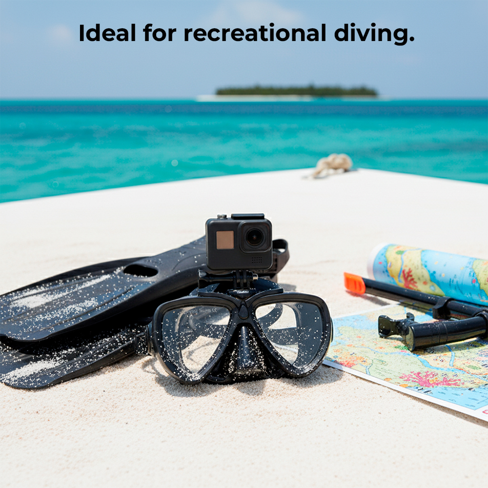 Telesin Óculos Máscara Mergulho Snorkel Câmera Ação