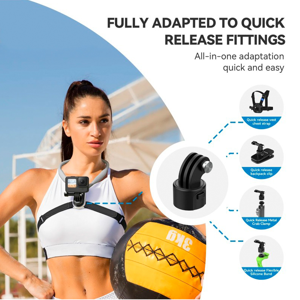 Suporte Pescoço Telesin S2 POV GoPro Magnético Rápido